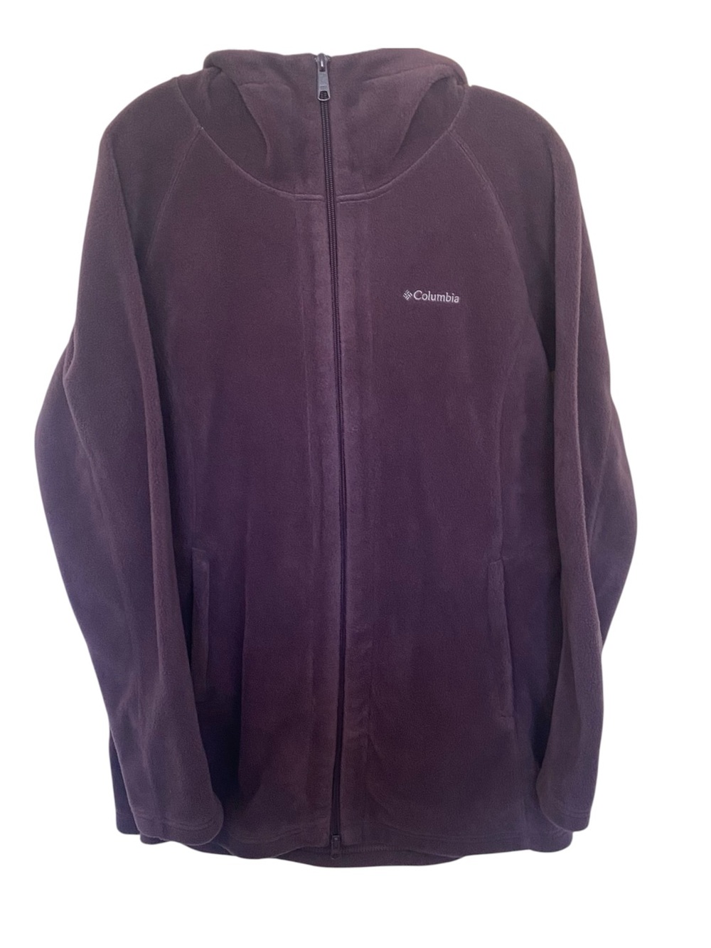 Columbia Hooded Full-Zip Fleece Jacket - Plum